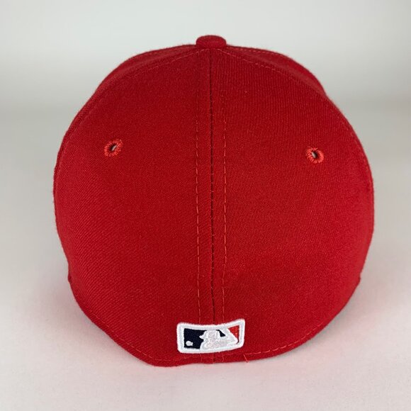 St Louis Cardinals MLB Red New Era 59Fifty Fitted Hat No Side NE Logo Mens 7 1/4 - Picture 3 of 6